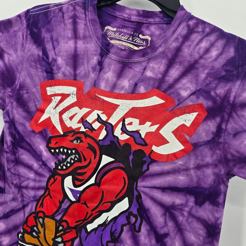 Mitchell & Ness Toronto Raptors Tie Dye T-Shirt Purple Hardwood Classics Adult S